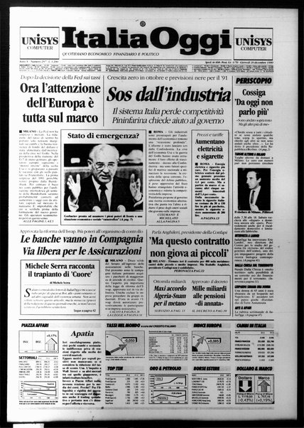 Italia oggi : quotidiano di economia finanza e politica